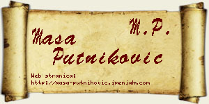 Maša Putniković vizit kartica